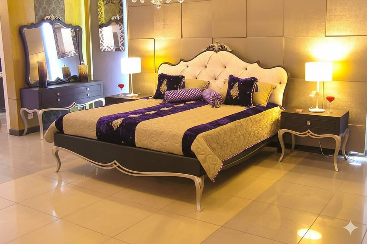 Elite Modern Wooden Bed Set - view 2