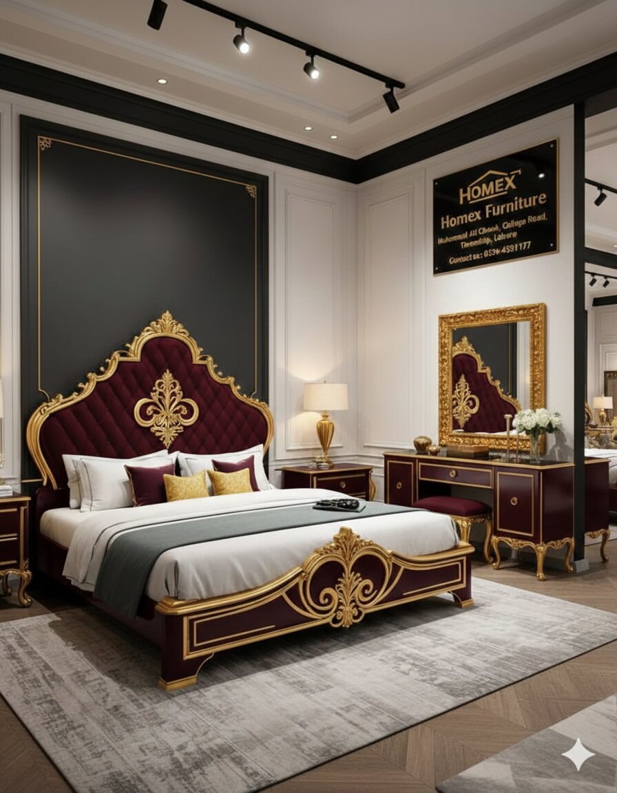 Sardar Royal Bed Set - Maroon