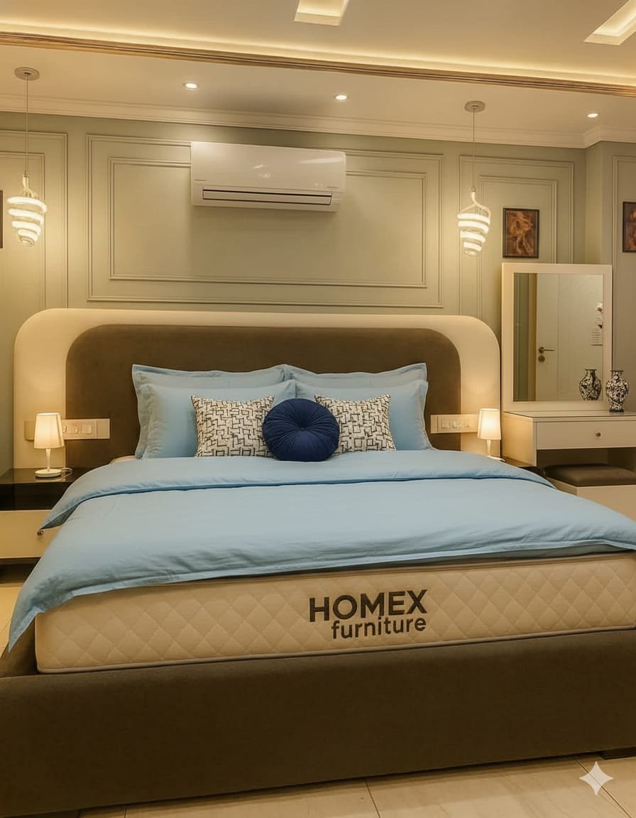 Modera Bed Set with Dressing and Side Tables