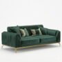 Silk Serenity Sofa (3+2+1) - Dark Green