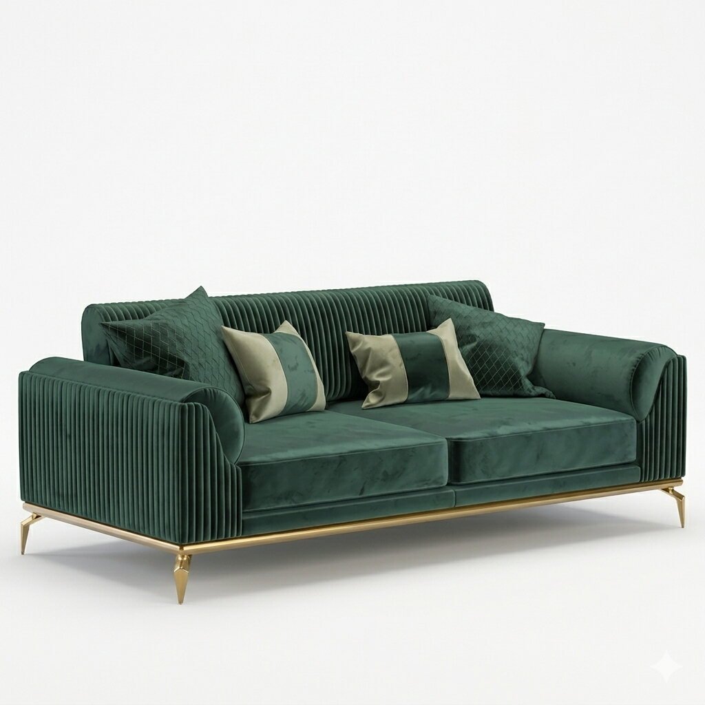 Gemini_Generated_Image_a9i8cva9i8cva9i8 Silk Serenity Sofa (3+2+1) - Dark Green